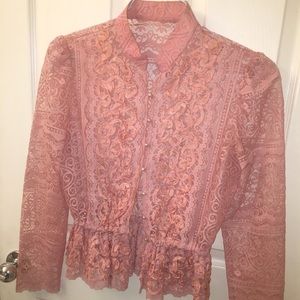 Vintage Sheer Lace Blouse